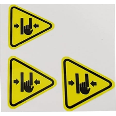 Pinch Warning Label 1000439305 Works with HT5.0 - EP031 Stepper Step