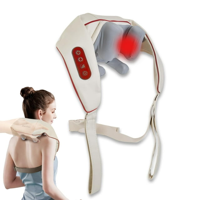 Pincolinco Neck Massager with MMF7 Heat, Cordless Deep Tissue 4D