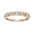 thumbnail image 1 of Pinctore 10k Rose Gold White Sapphire & Diamond Ring, 1 of 1