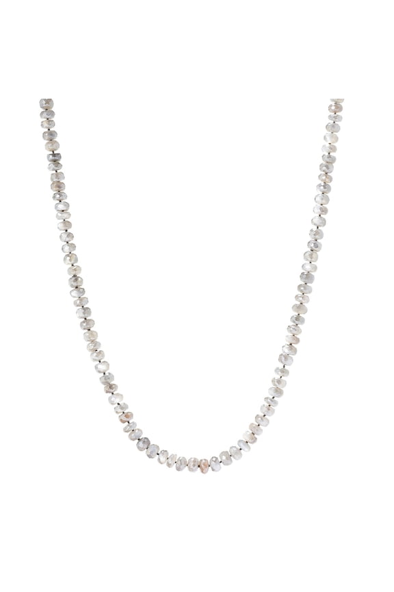 35' Grey Moonstone Endless Beaded Necklace