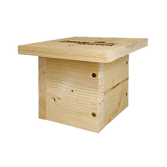 Prime Retreat Pine 4x4 Post Mounting Bracket, Wooden Birdhouse Feeder Platform Mount, 8 Inch Square Top Plate for Birding Accessories, Fits Standard 4x4 Post Sleeve Mount for Garden Poles