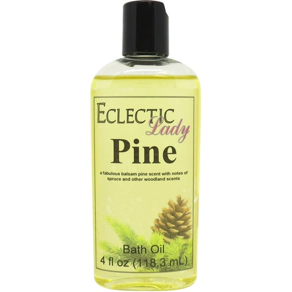 Pine Bath Oil - Scented Body Oil - Relaxing & Moisturizing Bathing Oil - Fragrance Body Oil For Dry & Rough Sensitive Skin - 4 oz