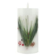 Pine & Berry LED Wax Pillar Candle by Ashland® - Holiday and Christmas Home Decor