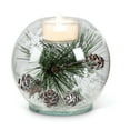 thumbnail image 1 of Abbott Collection Glass Votive Holder with Pine Bough & Snow, 1 of 1