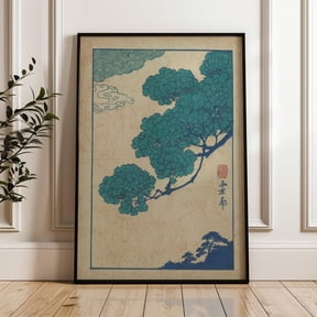 Pine Branch Traditional Japanese Vintage Ukiyo E Poster Unframed Paper Print