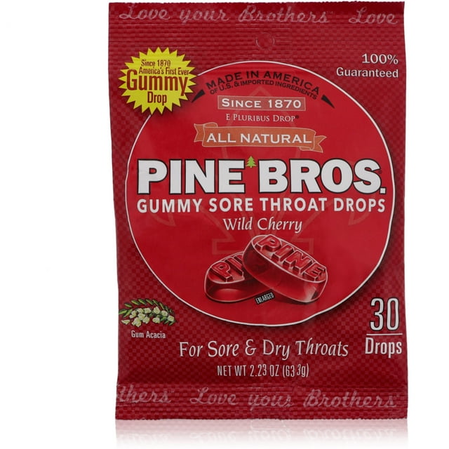 Pine Bros. Cherry Throat Drops, 30 Count