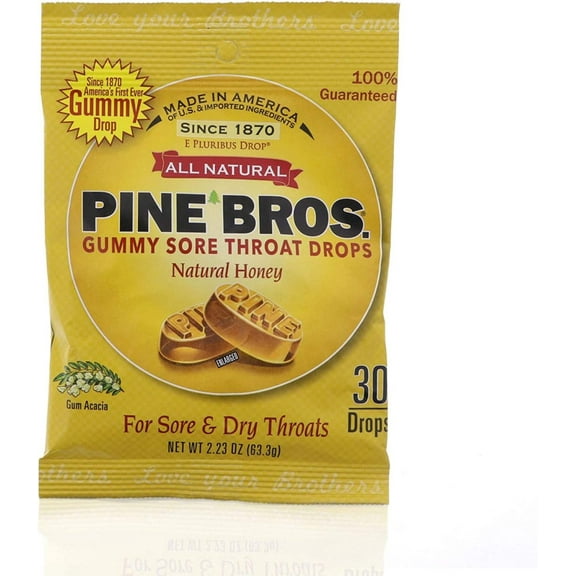 Pine Bros. Softish Throat Drops 30 Drops - Pack of 2