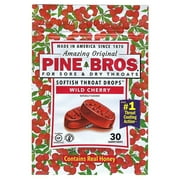 Pine Bros Wild Cherry Sore Throat Drops - 30 Drops 1 Pack
