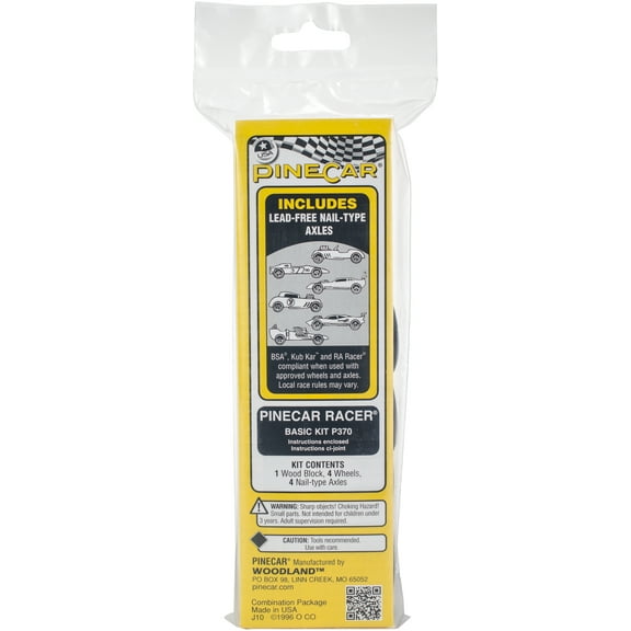 Pine Car Derby Racer Kit, Basic