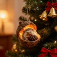 thumbnail image 1 of Pine Cone Animal Ornament, Woodland Acorn Forest Animal for Christmas Tree Decoration, 2D Acrylic Sleeping Animals Decor for Holiday Home Keepsake Gifts (1, Coffee Pinecone Hedgehog), 1 of 13
