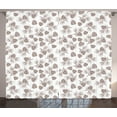 thumbnail image 1 of Ambesonne Pine Cone Curtains 2 Panel Set, Nature Monochrome Cones, 108" x 63", Umber White, 1 of 3