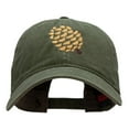 thumbnail image 1 of Pine Cone Embroidered Washed Solid Pigment Dyed Cotton Twill Brass Buckle Cap - Olive OSFM, 1 of 5