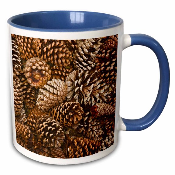 3drose, Pine Cone Flora on Forest Floor, Florida - Us10 Aje0216 - Adam Jones, 15oz Two-tone Blue Mug