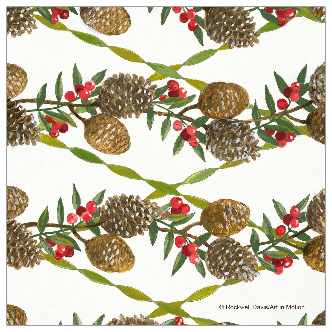 Pine Cone Holiday Pattern