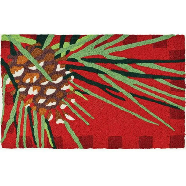 Pine Cone & Needles Jellybean Accent Washable Rug 20