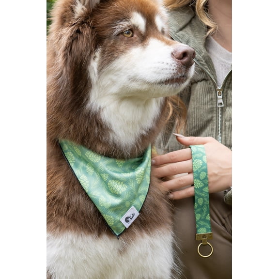 Pine Cone Pup Bandana & Matching Keychain