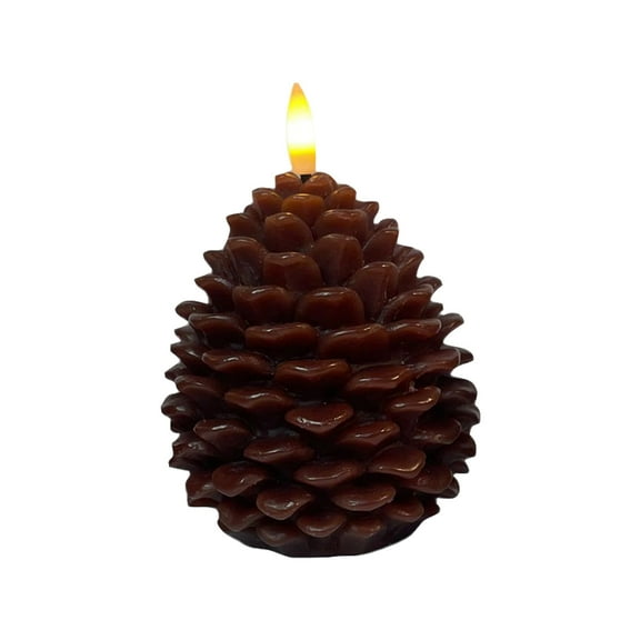 Pine Cone Shaped Decorative Candle for Home Decor Holiday Table Centerpiece Unique Gift for Parties Events Aromatherapy Relaxation