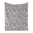 thumbnail image 1 of Pine Cone Soft Flannel Fleece Blanket, Earth Tones Inspired Fir Cones with Twigs and Spruce Christmas Pattern, Cozy Plush for Indoor and Outdoor Use, 70" x 90", Warm Taupe Dark Brown, by Ambesonne, 1 of 5