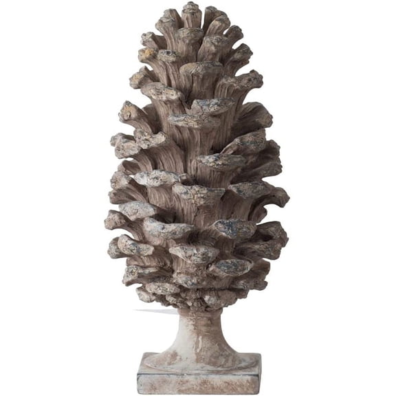 Pine Cone Table Dcor - 14"H - Gray