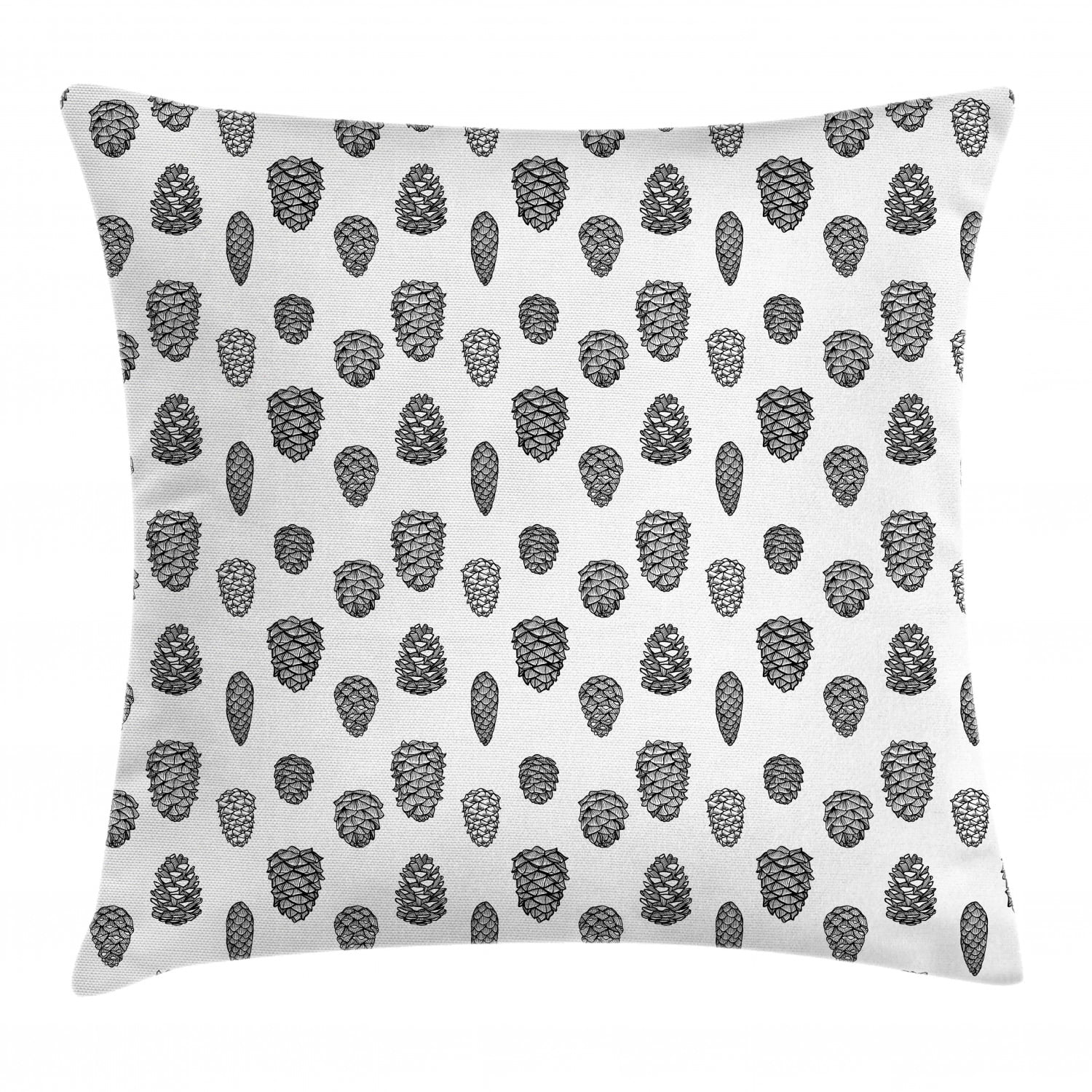 Pine Code Throw Pine Cone Throw Pillow Cushion Cover, Deciduous Hand Drawn Style Autumn ...
