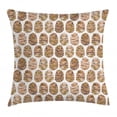 thumbnail image 1 of Pine Cone Throw Pillow Cushion Cover, Earth Tones Conifers Spruce Tree Forest Woodland Mother Earth Theme, Decorative Square Accent Pillow Case, 16 X 16 Inches, Green Brown Umber Peach, by Ambesonne, 1 of 2