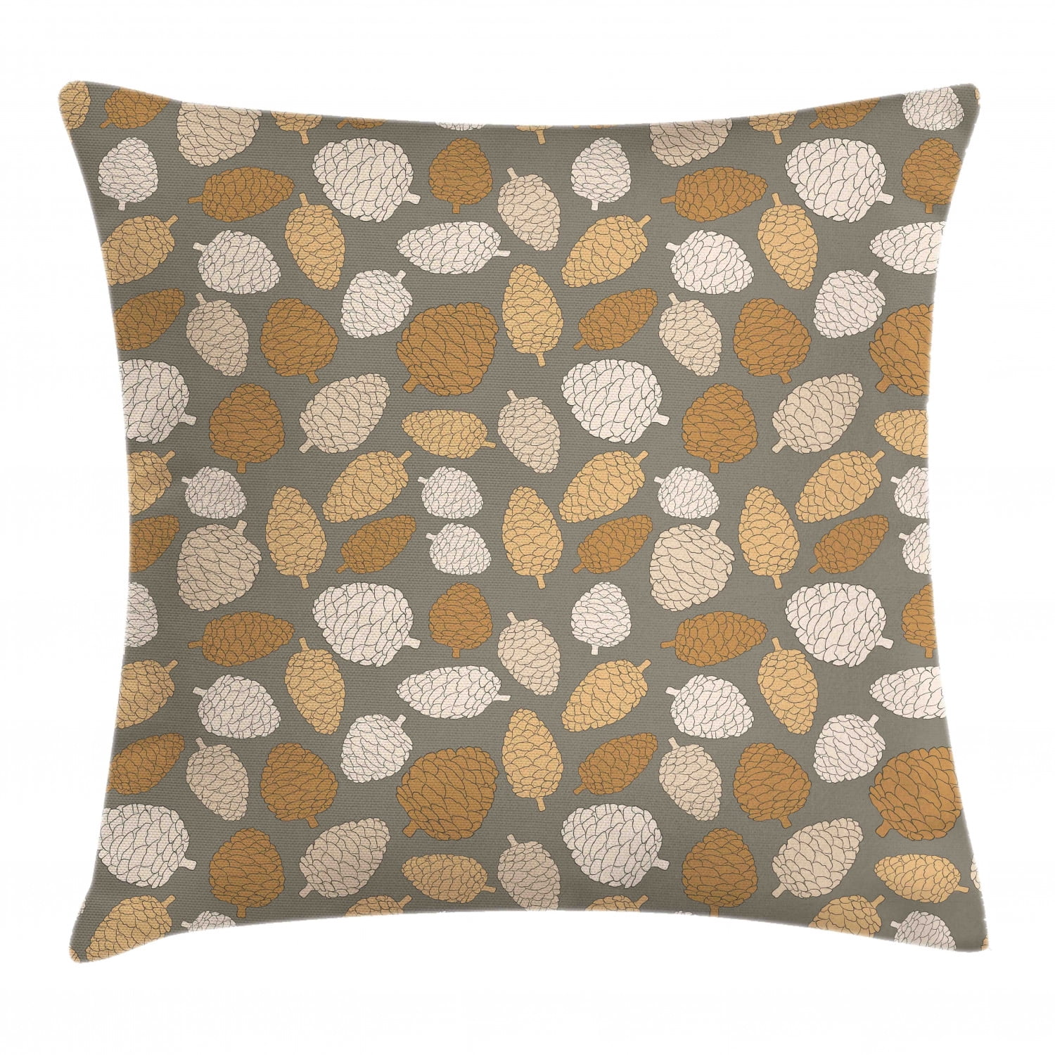 Aperturee Flower Snow In Love Pine Cone Pillow Cover Backdrop