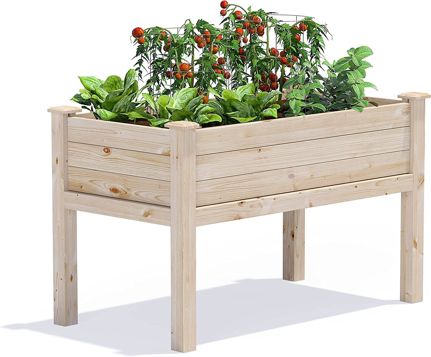 Pine Elevated Garden Bed, 24" x 48" x 31" S USA with American Pine