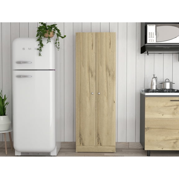 Pine Engineered Wood - Spacious Five - Shelf Storage - Kitchen Use - Keep Cooking Items Organized
