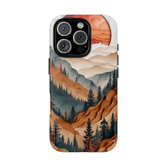 Pine Forest Mountain Tree Wilderness Scenic Artwork Case with iPhone 17 to 11 Pro Max