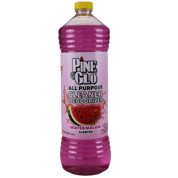 Pine Glo All Purpose Multi-Surface Cleaner Deodorizer, Pourable, Watermelon Scent, 40 fl oz