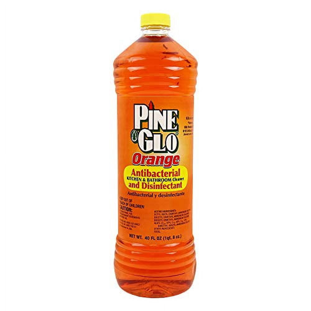 Pine Glo Antibacterial and Disinfectant Cleaner, Hospital Grade and EPA Registered. Orange Scent 40 Fl oz Bottle