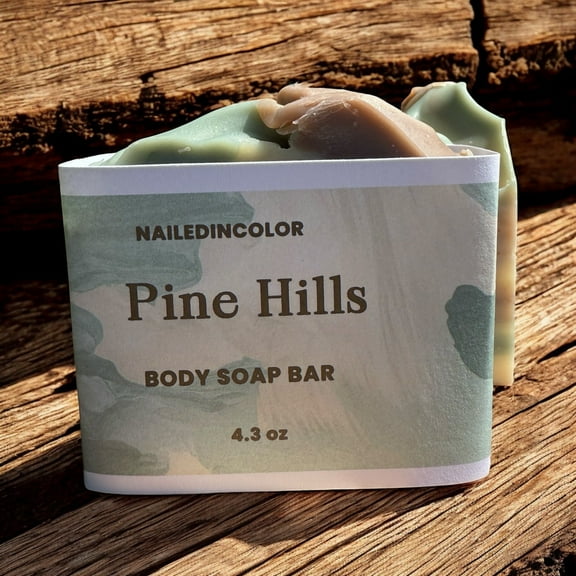 Pine Hills Scented Bar Soap for Men, Masculine, Woodsy, Moisturizer, Grooming, Bath Soap, Shower Bar