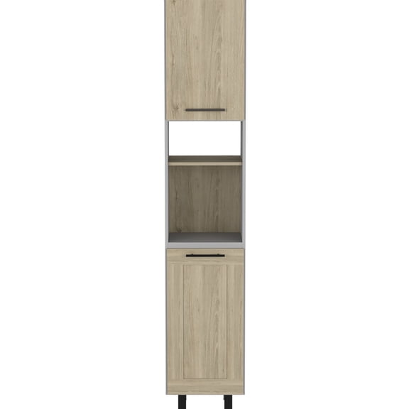 Pine Kitchen Pantry - Add Storage To Your Beige Particle Board 13.85 In. Depth 15.73 Width 82.39 Height 76.15 Lb Easy Assembly Option Modern Optimize D W H Simple Available Now
