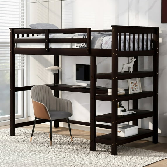 Pine & MDF Loft Bed | Space-saving Design for a Functional Room