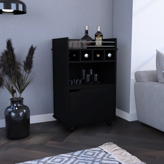 Pine Material Bar Cart | 6 Shelves for Versatile Use | Maximize Your Storage Capacity