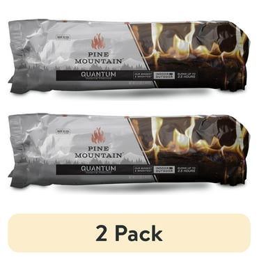 (2 pack) Pine Mountain Quantum Premium Firelog, 2.5-Hour Firelog, Bright Burning Firelog for Fireplace, Fire Pit, Campfire, Indoor & Outdoor Use