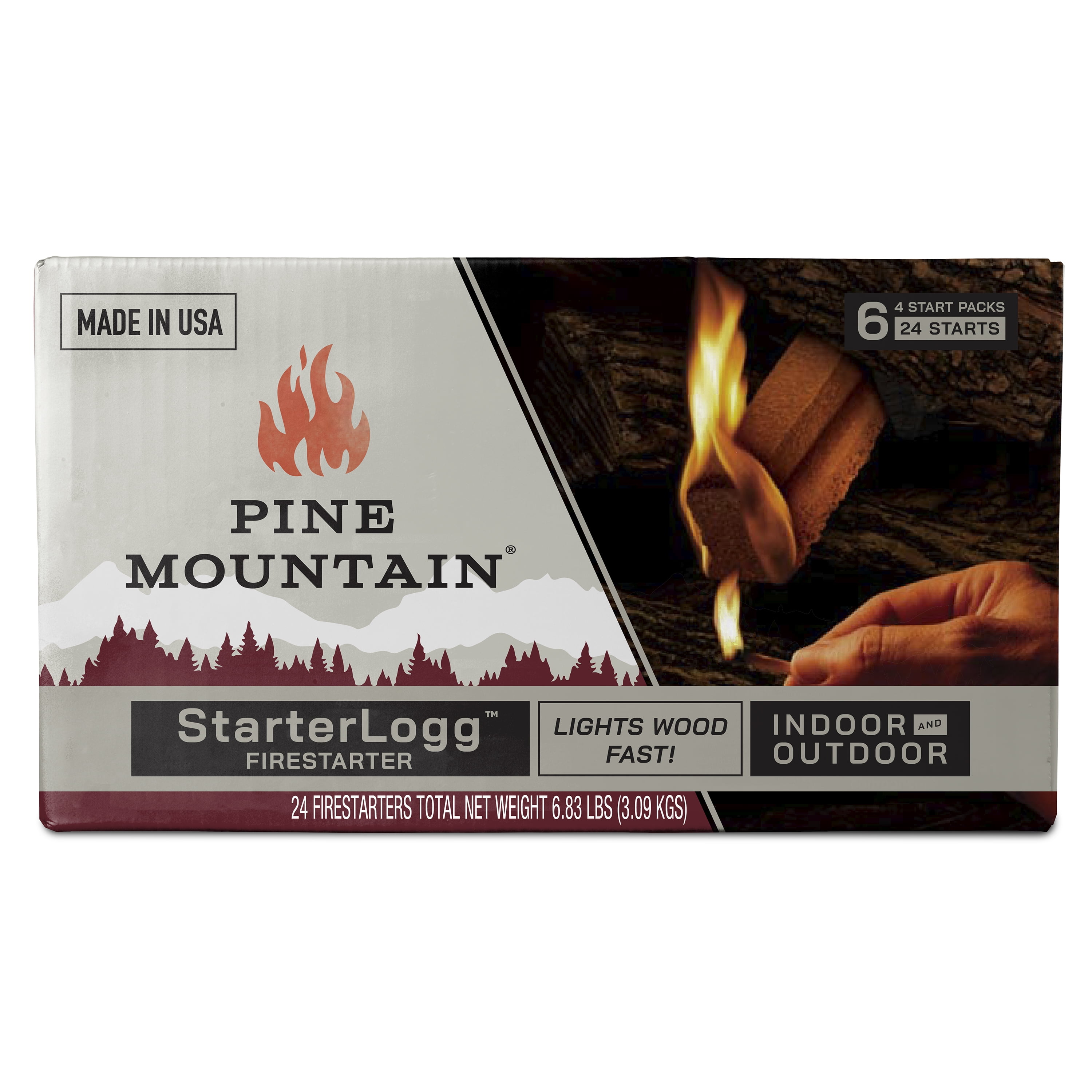 Pine Mountain Starterlogg Firestarter 24 Pack - Walmart.com
