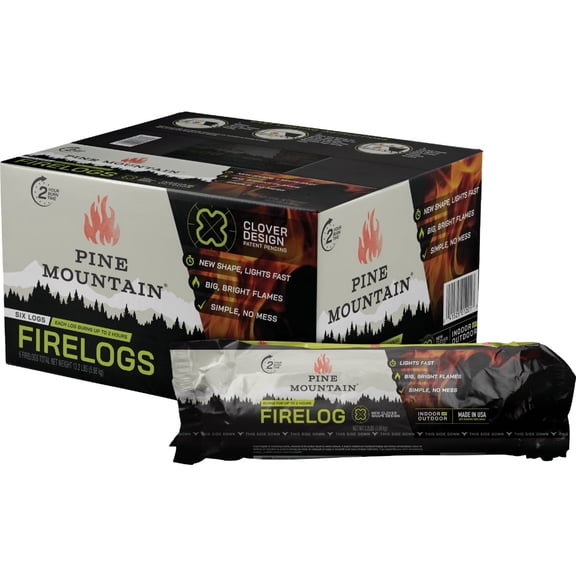 Pine Mountain Traditional 2 Hour Fire log, 1 pack