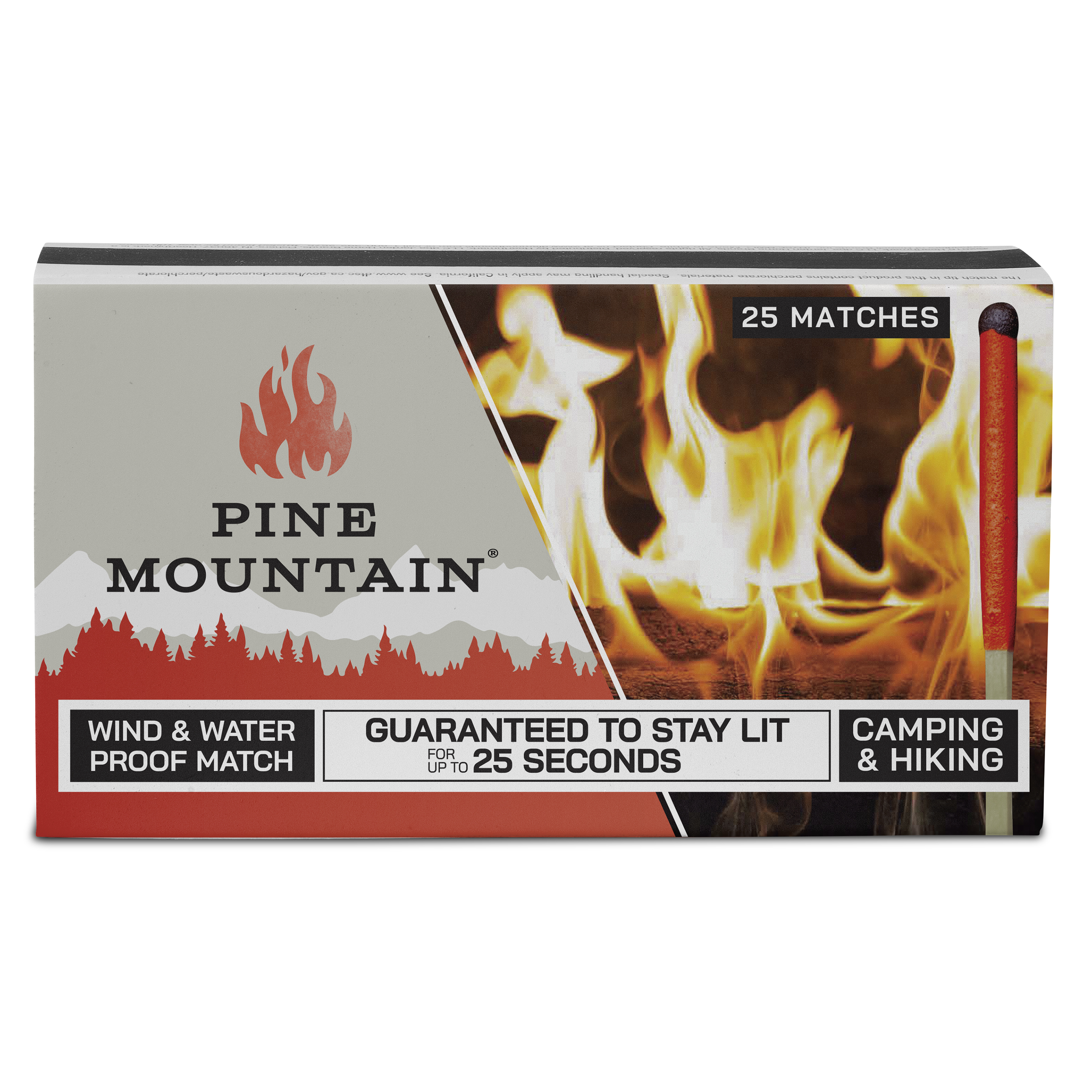 Pine Mountain Weatherproof Match, Match for Extreme Conditions, 25 Count, Tan and Red - image 1 of 5
