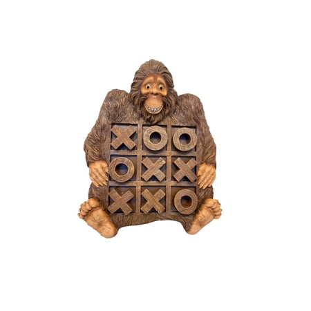 Pine Ridge Bigfoot Tic Tac Toe - Indoor Outdoor Game For Kids And Adults, Rustic Cabin Board Games, Coffee Table Decor