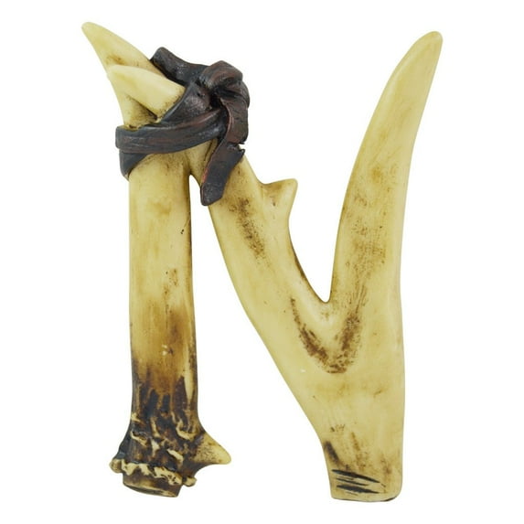 Pine Ridge Personalized Name Art 6" Antler Letter "N" Home Decor - 3D Decorative Hanging Wall Letters Deer Antler Monogram Design - Unique Gift Ideas