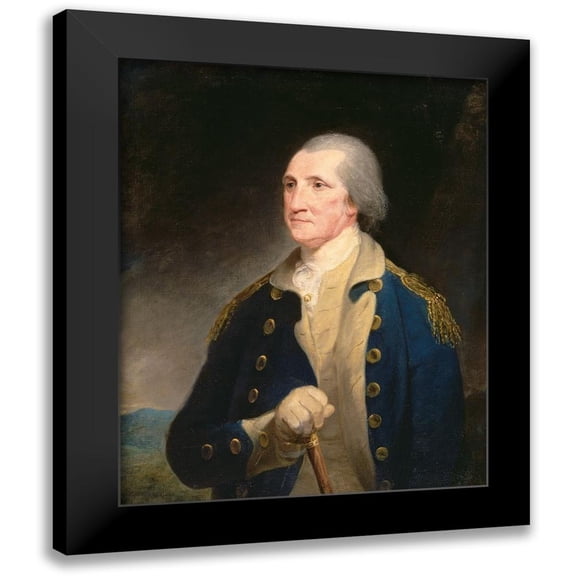 Pine, Robert Edge 12x14 Black Modern Framed Museum Art Print Titled - Portrait of George Washington (1785)