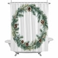 thumbnail image 1 of Pine Shower Curtain for Bathroom, Pine Cones Waterproof Cloth Fabric Bathroom Accessories Set with 12 Rust Proof Plastic Hooks, 54"x78", 1 of 9