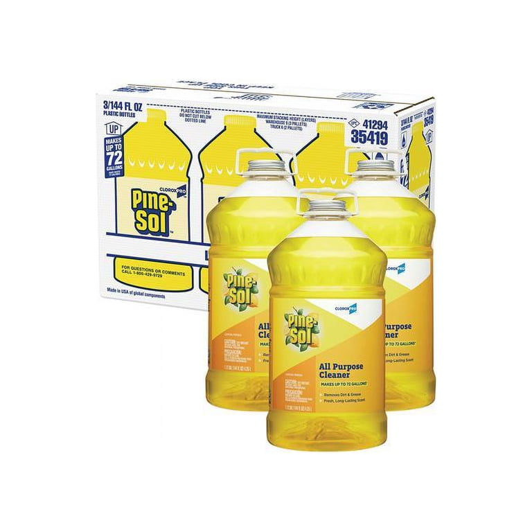 Pine-Sol Multipurpose Cleaning Supplies, Lemon Fresh Scent, 144 oz