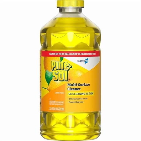 Pine-Sol Multi-Surface Cleaner, CloroxPro, 2x Concentrated Formula, Lemon Fresh, 80 Fl Oz