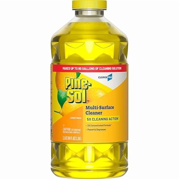 Pine-Sol Multi-Surface Cleaner, CloroxPro, 2x Concentrated Formula, Lemon Fresh, 80 Fl Oz