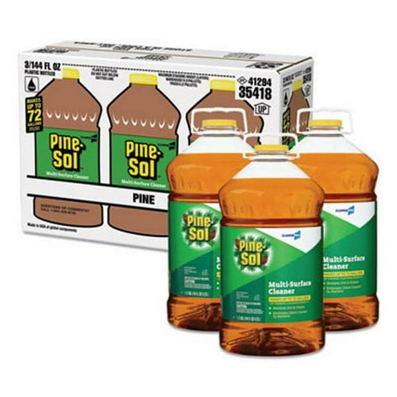 New Pine-Sol Multi-Surface Cleaner Disinfectant, 144oz, Pine, 3 Bottles ,Each