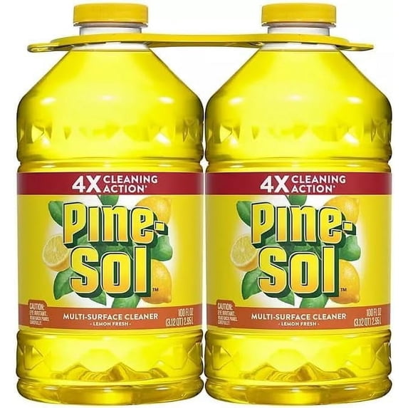 Pine-Sol Multi-Surface Cleaner, Lemon Fresh, 2 Pack, 100 oz Bottles, All-Purpose Cleaners