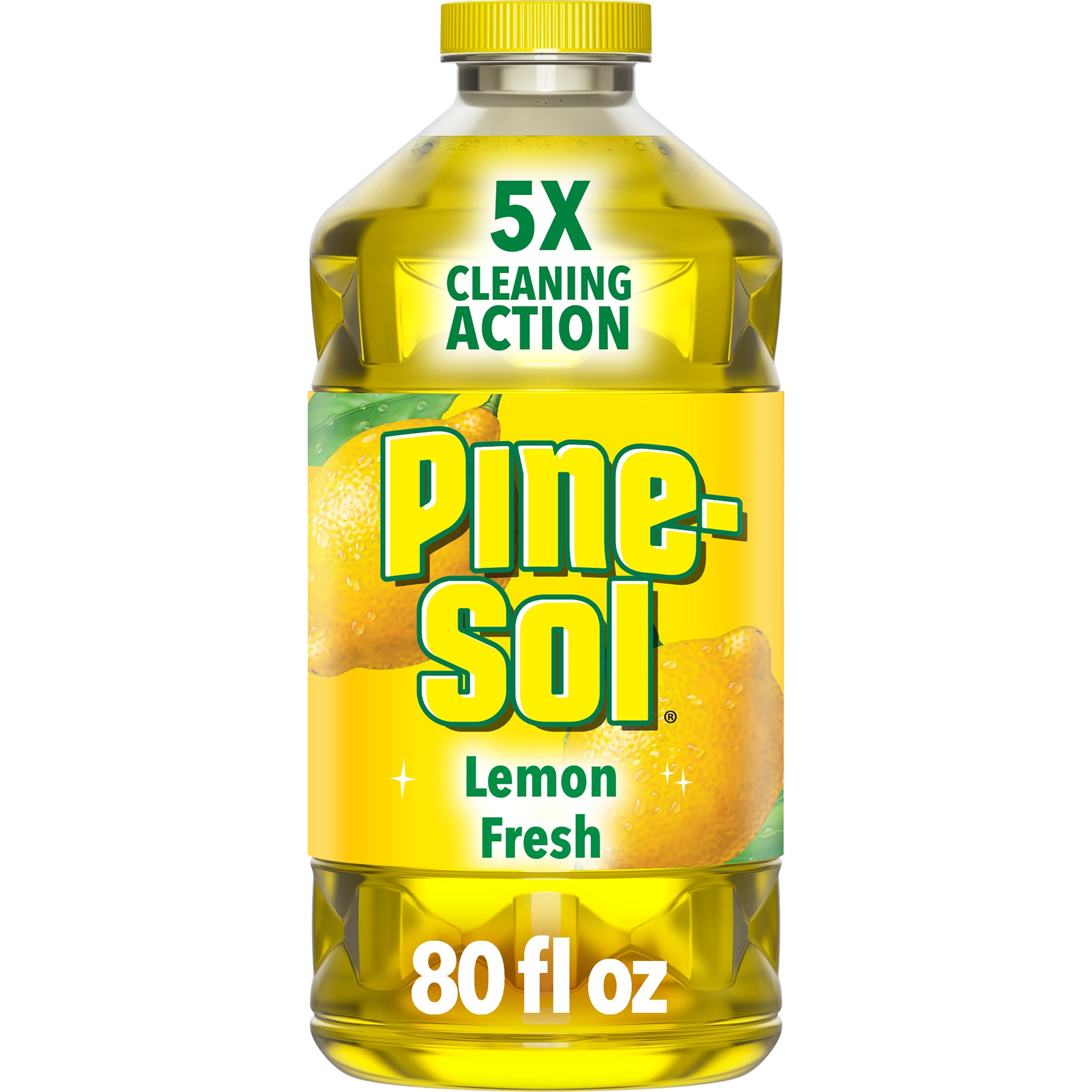 Pine-Sol Multi-Surface Cleaner Lemon Fresh 80 Fl Oz for Grease Grime Dirt & Allergens