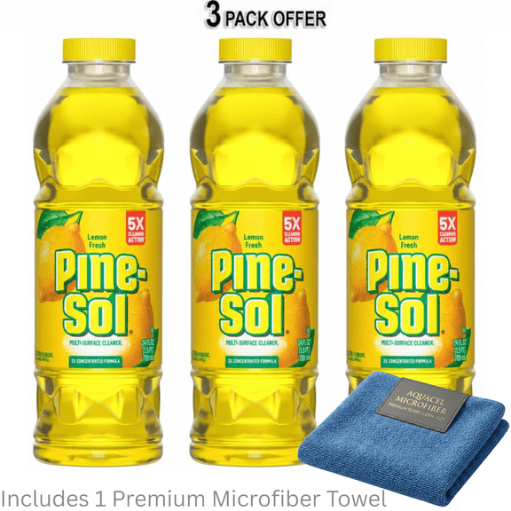 Pine-Sol Multi-Surface Floor Cleaner, Lemon Fresh, 24 Fluid Ounces Bottle